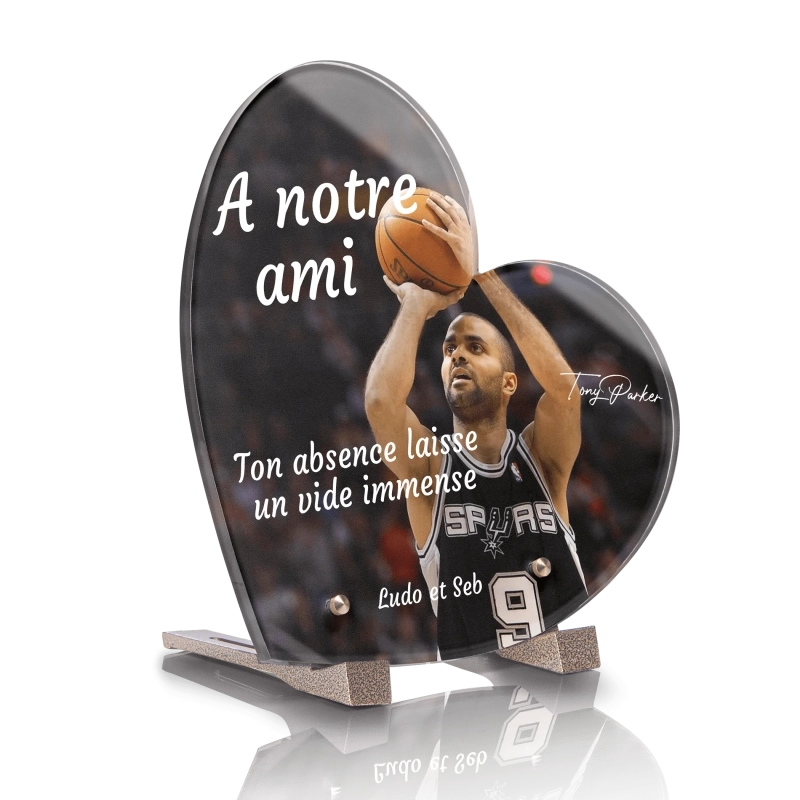 Plaque Funéraire Coeur Tony Parker