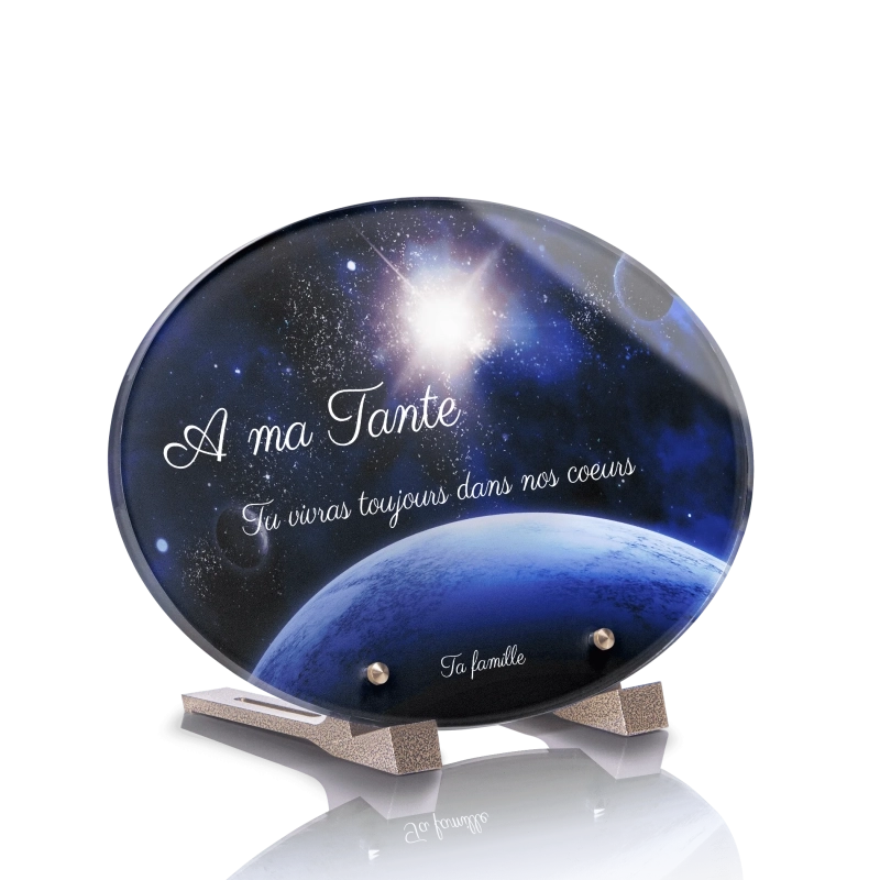 Plaque Funéraire Ovale Galaxie Plaque Funéraire Ovale Galaxie