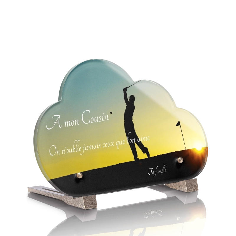 Plaque Funéraire Nuage Golf Plaque Funéraire Nuage Golf