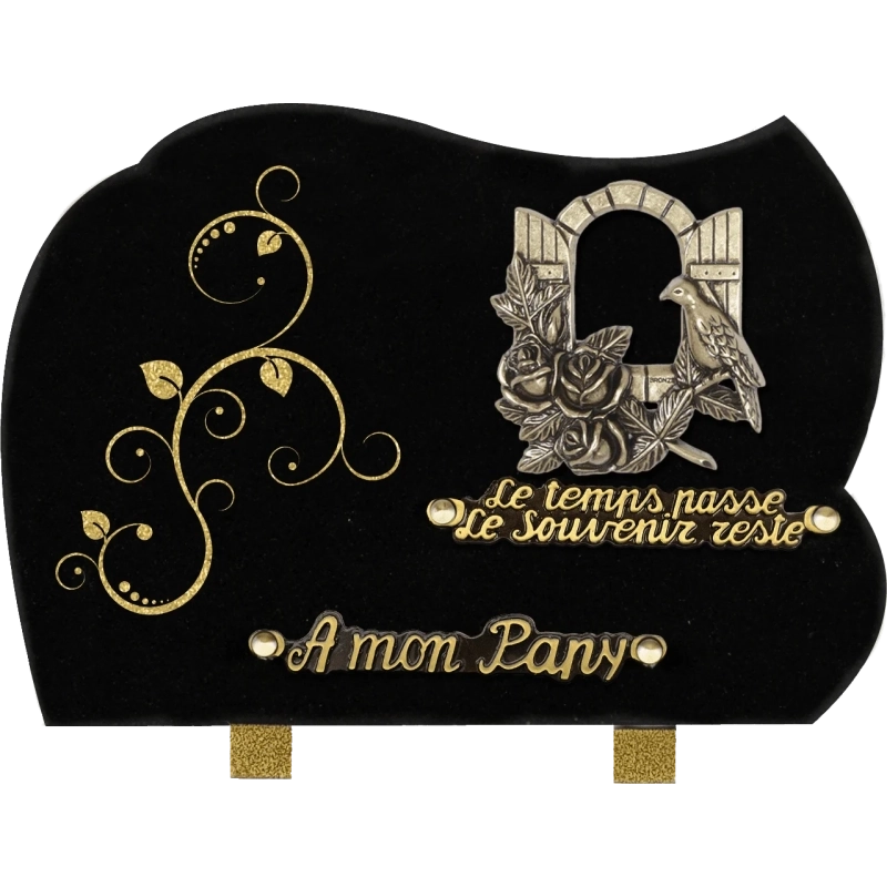 Plaque funéraire Forme Fenêtre Oiseaux 30x20cm (Standard) Plaque funéraire Forme Fenêtre Oiseaux 30x20cm (Standard)