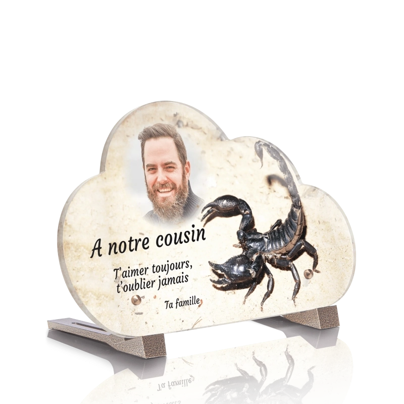 Plaque Cimetière Nuage Scorpion