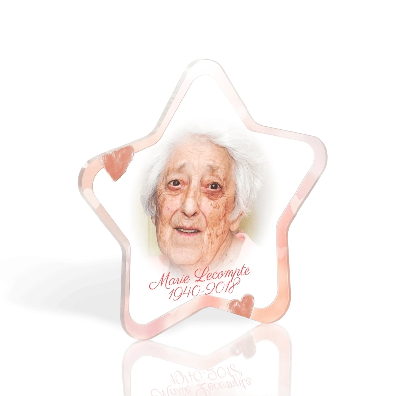 Médaillon Funéraire Etoile Amour Médaillon Funéraire Etoile Amour