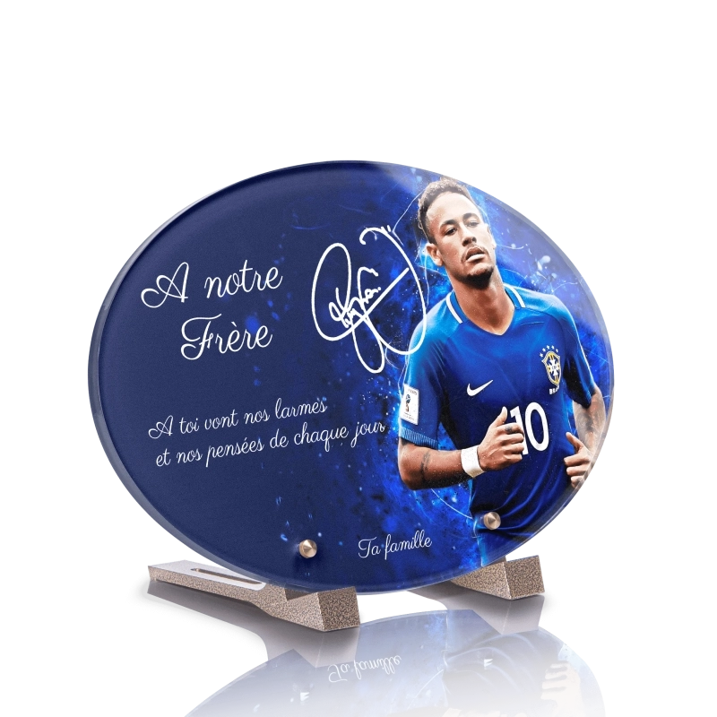 Plaque Funéraire Ovale Neymar