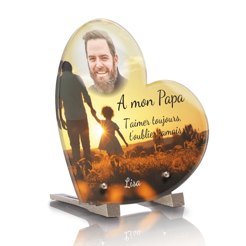 Plaque Funéraire Coeur Papa Plaque Funéraire Coeur Papa