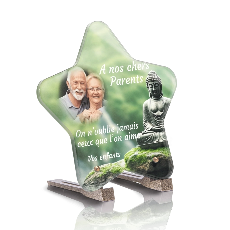 Plaque Funéraire Etoile Zen Bouddha Plaque Funéraire Etoile Zen Bouddha