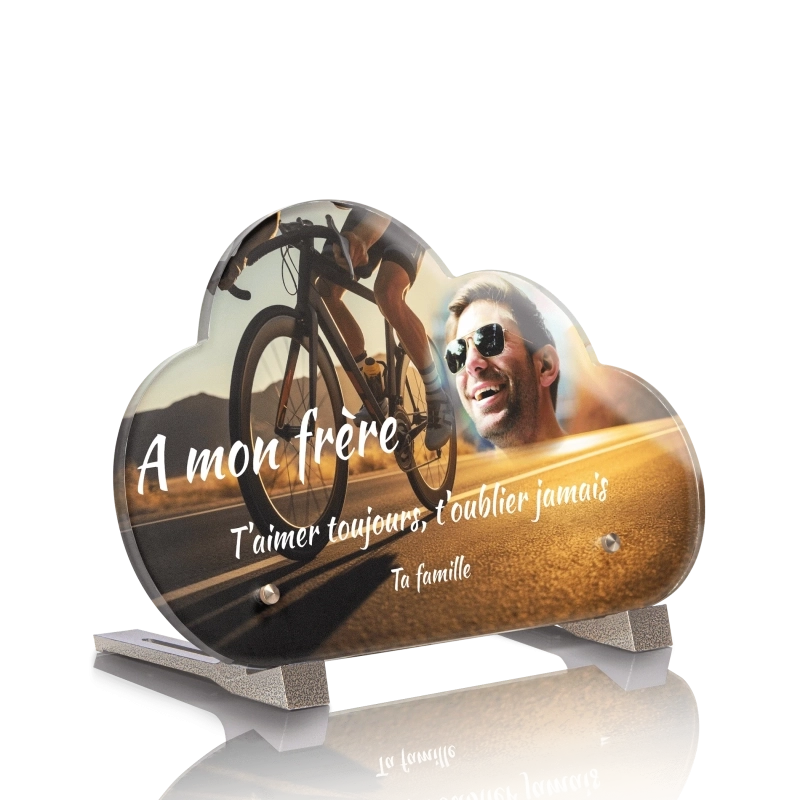 Plaque Funéraire Nuage Vélo de Route Plaque Funéraire Nuage Vélo de Route