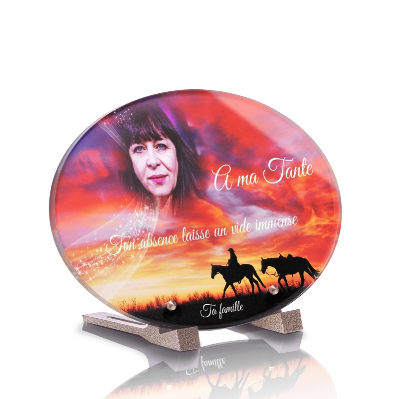 Plaque Funéraire Ovale Cheval Plaque Funéraire Ovale Cheval