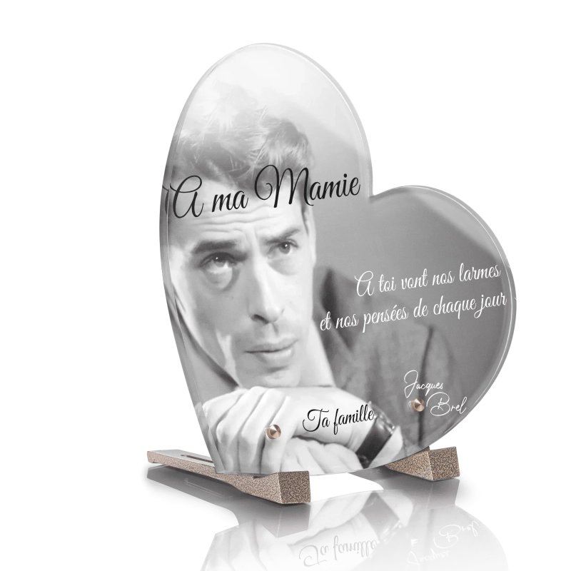 Plaque Funéraire Coeur Jacques Brel