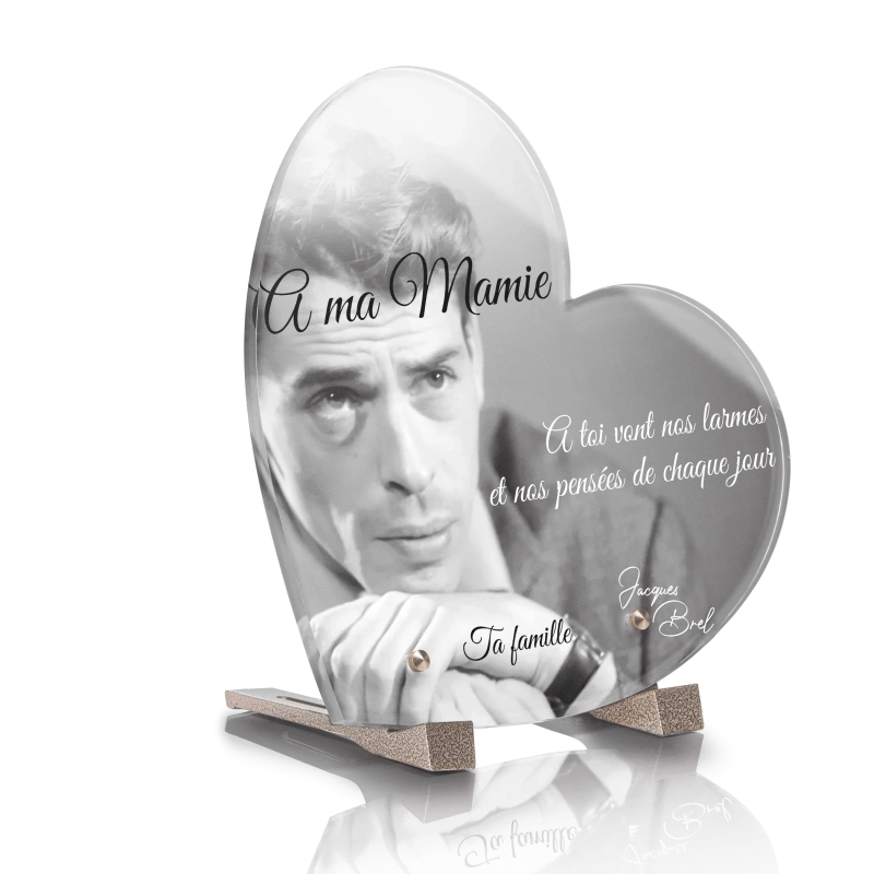 Plaque Funéraire Coeur Jacques Brel Plaque Funéraire Coeur Jacques Brel