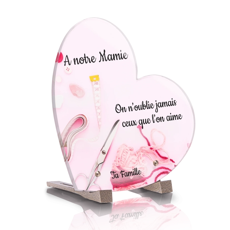 Plaque Tombale Couture 2 Coeur