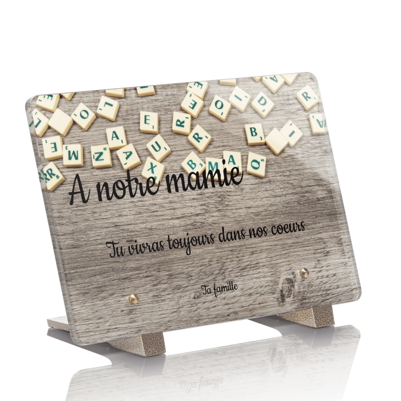 Plaque Funéraire Scrabble