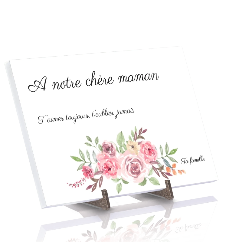 Plaque Funéraire Lave Emaillée Fleurs en Pierre Acrylate Plaque Funéraire Lave Emaillée Fleurs en Pierre Acrylate