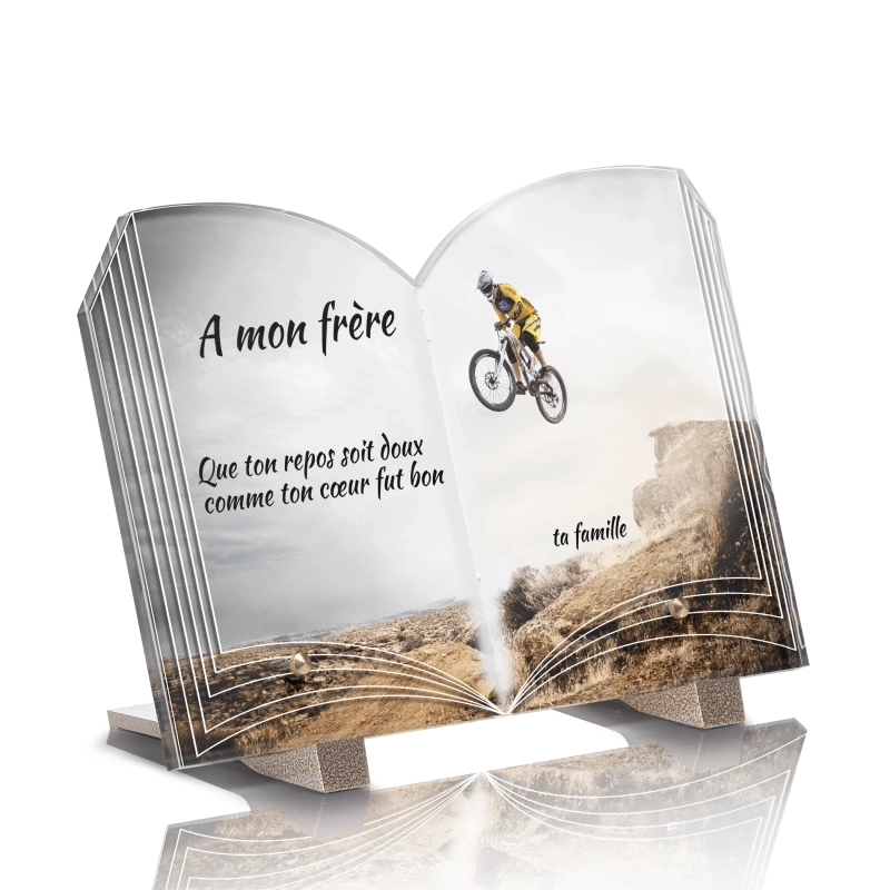 Plaque Funéraire Livre BMX