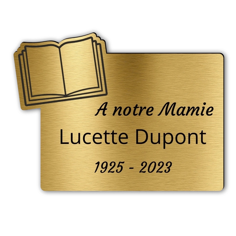 Plaque Funéraire Gravée Forme Livre Plaque Funéraire Gravée Forme Livre