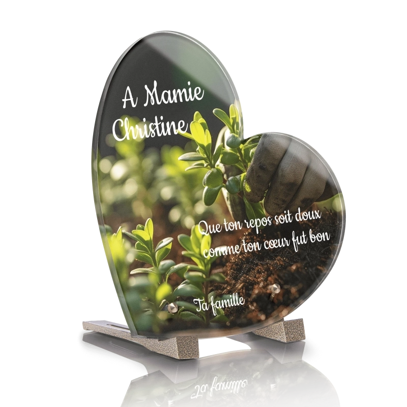 Plaque Funéraire Coeur Jardinage Plaque Funéraire Coeur Jardinage