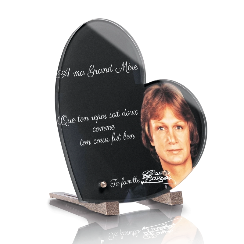 Plaque Funéraire Coeur Claude François