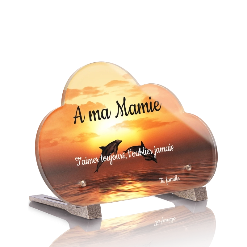 Plaque Funéraire Nuage Dauphin 2 Plaque Funéraire Nuage Dauphin 2
