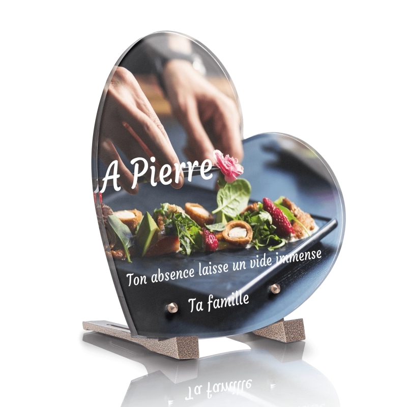 Plaque Funéraire Coeur Cuisinier Plaque Funéraire Coeur Cuisinier
