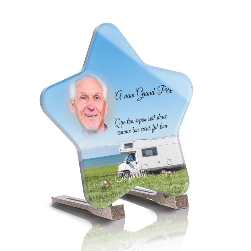 Plaque Funéraire Etoile Camping Car 3