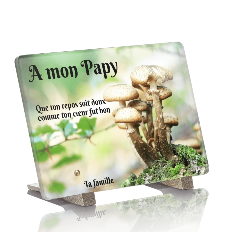 Plaque pour tombe Champignon Plaque pour tombe Champignon
