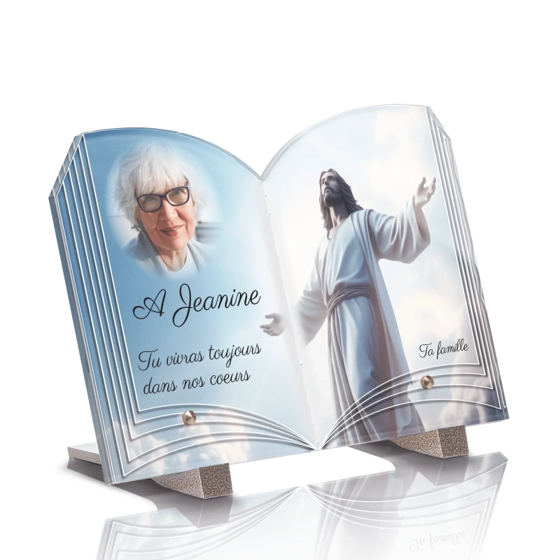 Plaque Funéraire Livre Jésus 2 Plaque Funéraire Livre Jésus 2