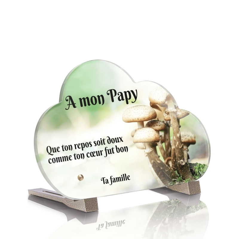 Plaque pour tombe Nuage Champignon Plaque pour tombe Nuage Champignon