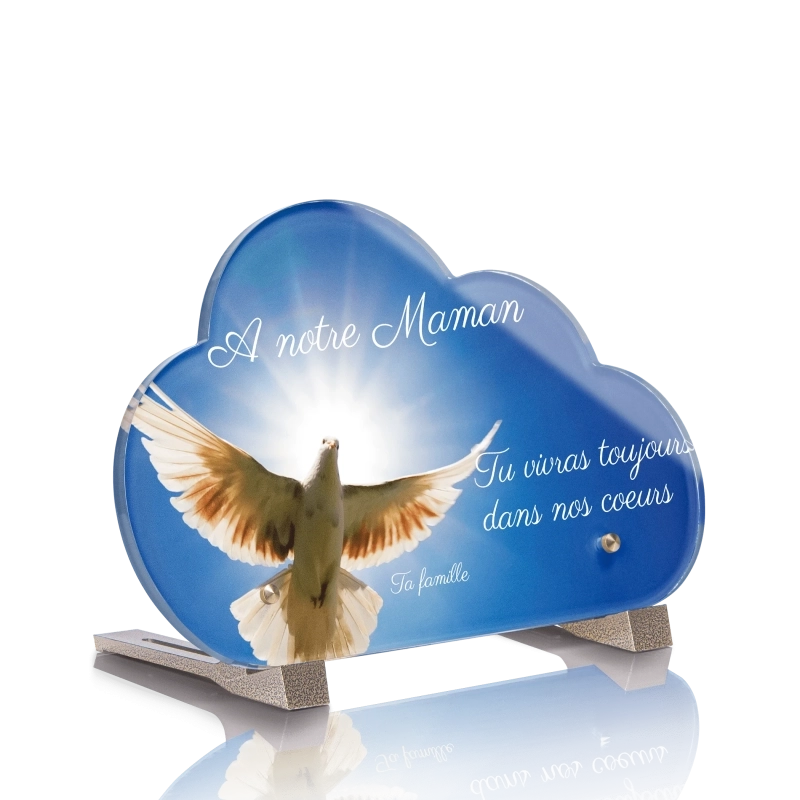 Plaque Funéraire Nuage Colombe Plaque Funéraire Nuage Colombe