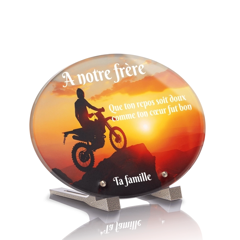 Plaque Funéraire Ovale Moto Cross Plaque Funéraire Ovale Moto Cross