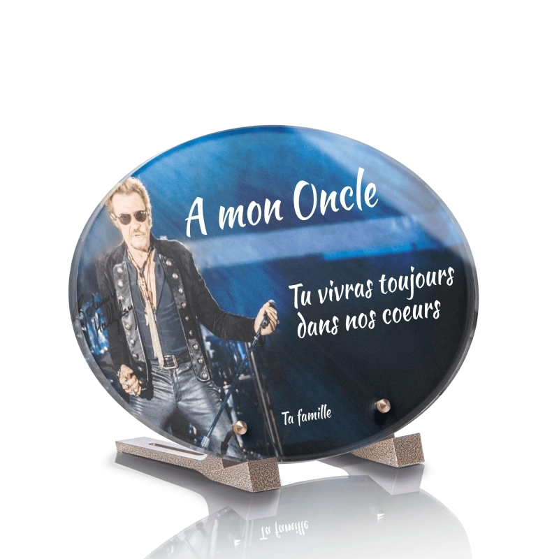 Plaque Funéraire Ovale Johnny Hallyday 2 Plaque Funéraire Ovale Johnny Hallyday 2