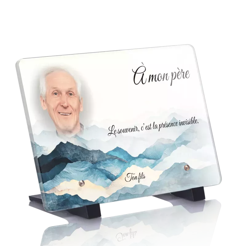 Plaque Funéraire Montagne Design