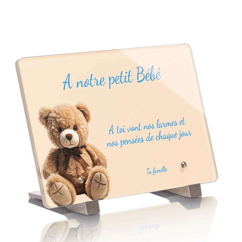 Plaque Funéraire Enfant Ourson Peluche