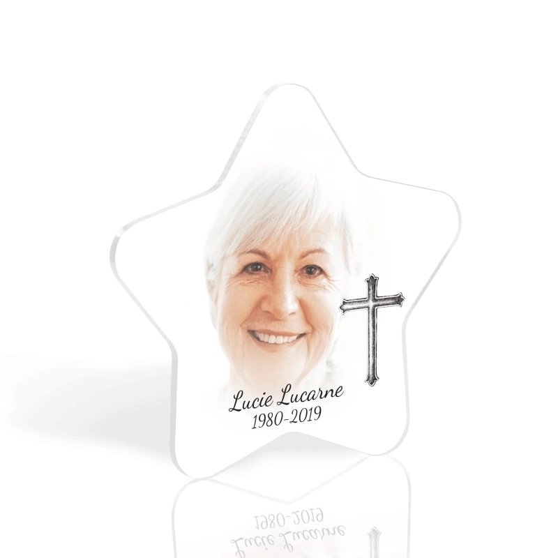 Médaillon Funéraire Etoile Croix Médaillon Funéraire Etoile Croix