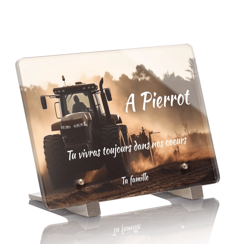 Plaque Funéraire Tracteur Laboureur 2 Plaque Funéraire Tracteur Laboureur 2