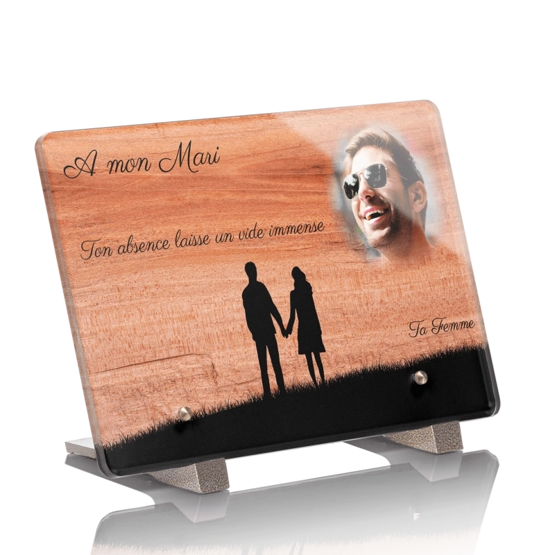Plaque Funéraire Bois Poirier Couple Plaque Funéraire Bois Poirier Couple