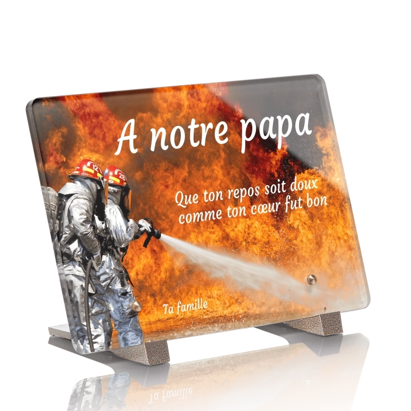 Plaque Funéraire Pompier