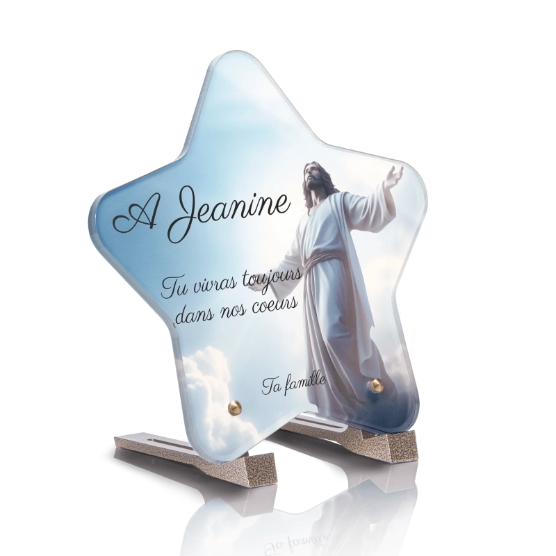 Plaque Funéraire Etoile Jésus 2 Plaque Funéraire Etoile Jésus 2