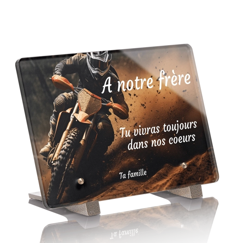 Plaque Funéraire Moto Cross Enduro