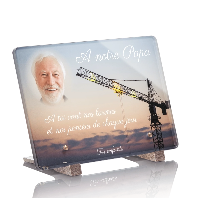 Plaque Funéraire Grue Plaque Funéraire Grue