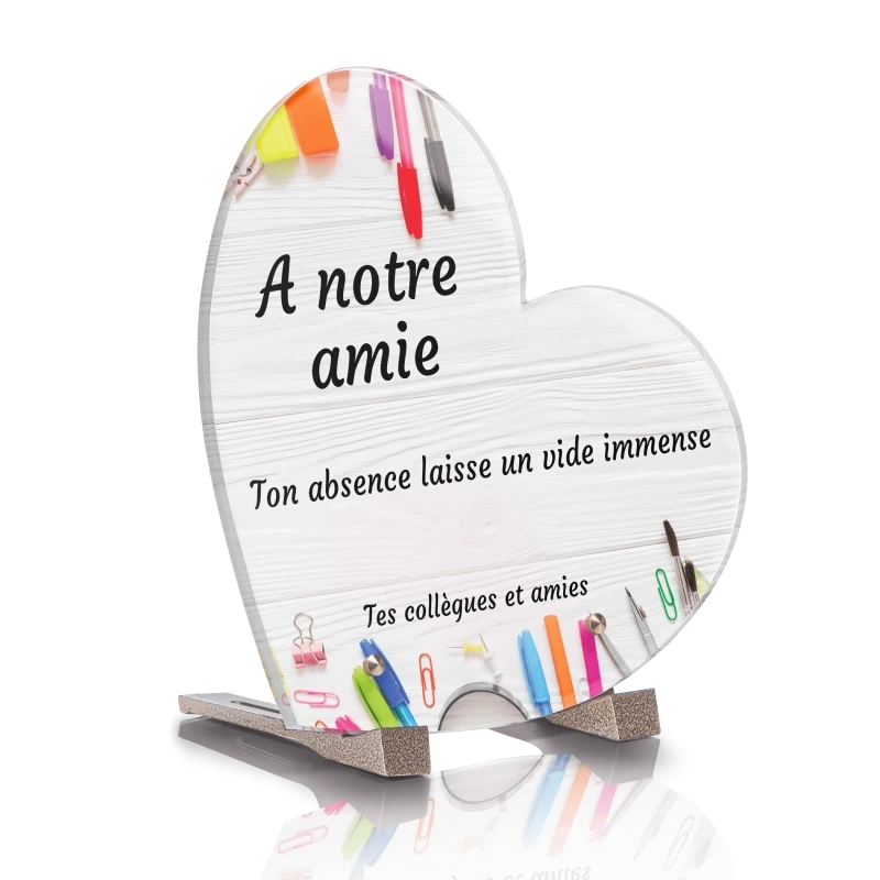 Plaque Funéraire Originale Coeur Maîtresse d'école Plaque Funéraire Originale Coeur Maîtresse d'école