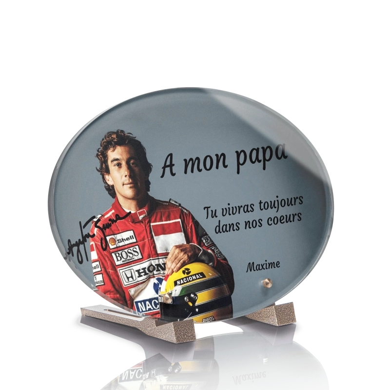 Plaque Décès Ovale Ayrton Senna