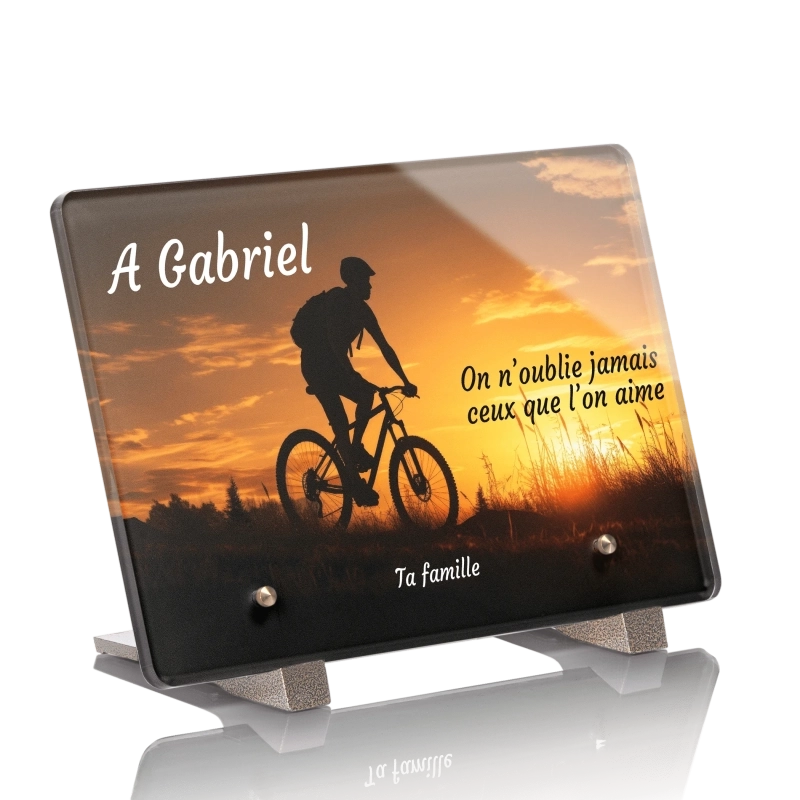 Plaque Funéraire Vélo VTT