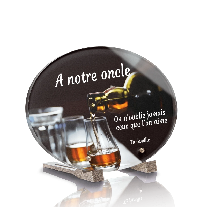 Plaque Funéraire Ovale Whisky Plaque Funéraire Ovale Whisky