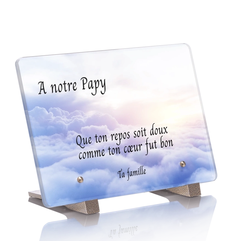 Plaque Funéraire Nuages