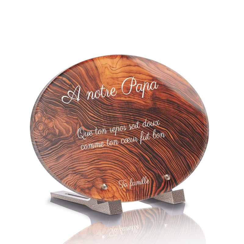 Plaque Funéraire Ovale Effet Bois Plaque Funéraire Ovale Effet Bois