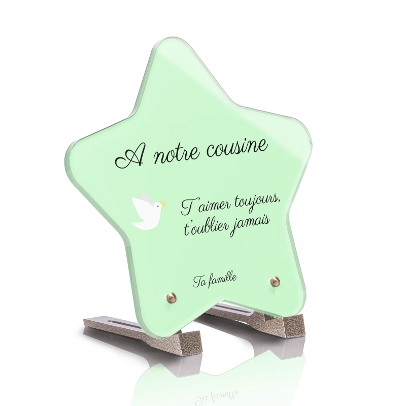 Plaque Funéraire Etoile Fond Vert Plaque Funéraire Etoile Fond Vert