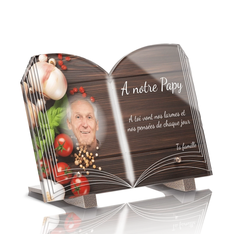 Plaque Funéraire Livre Cuisine Planche Bois Plaque Funéraire Livre Cuisine Planche Bois