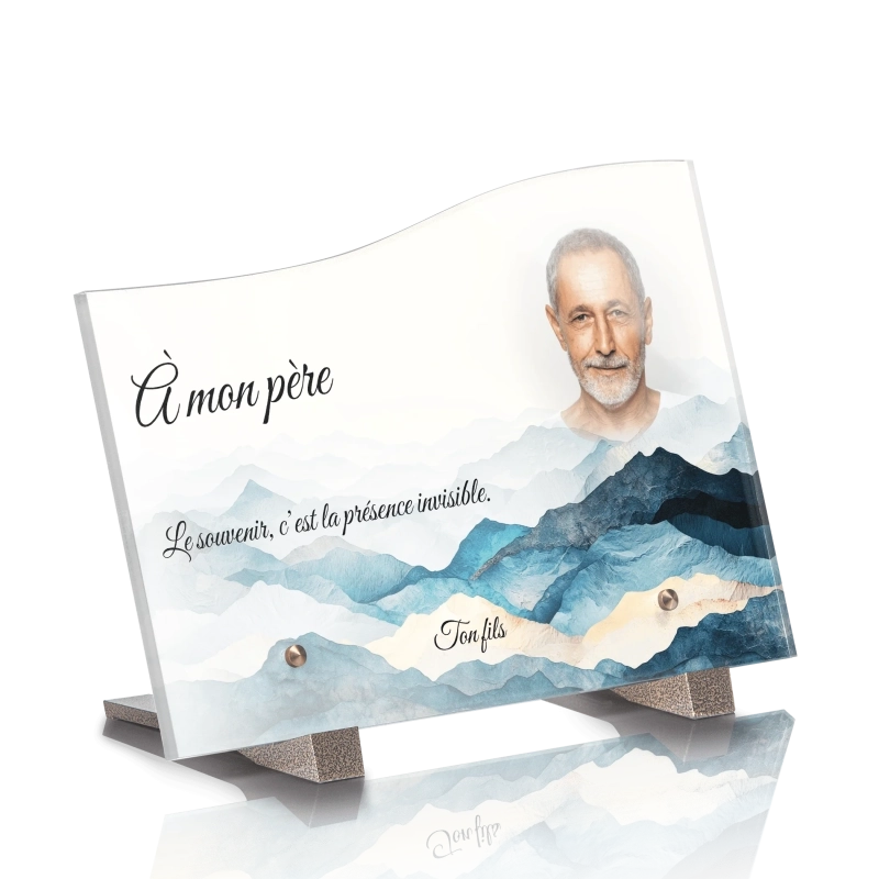 Plaque Funéraire Vague Montagne Design Plaque Funéraire Vague Montagne Design