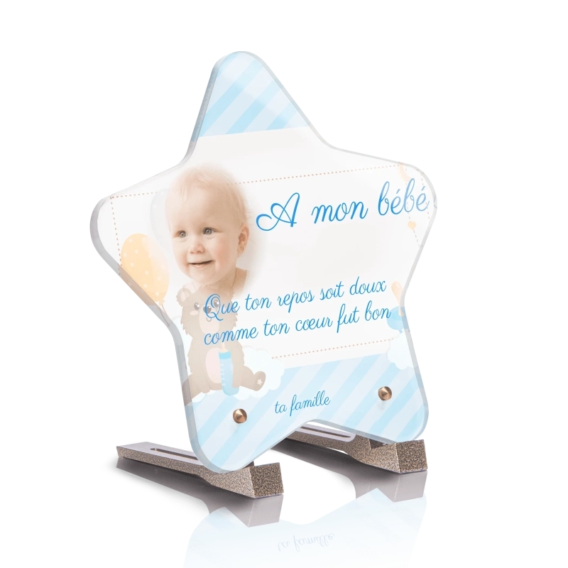 Plaque Funéraire Etoile Bébé Garçon Plaque Funéraire Etoile Bébé Garçon