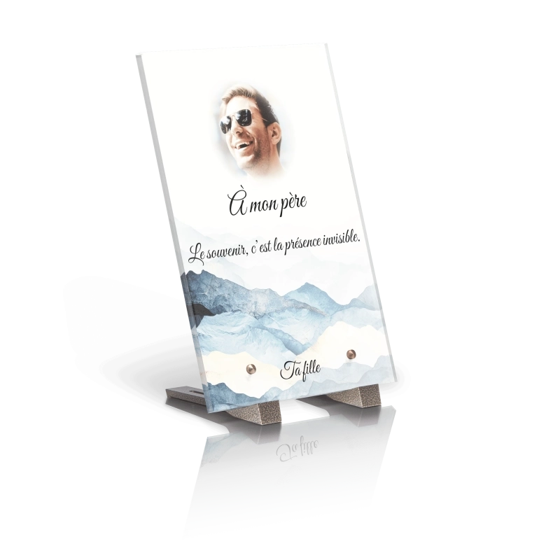 Plaque Funéraire Verticale Montagne Design Plaque Funéraire Verticale Montagne Design