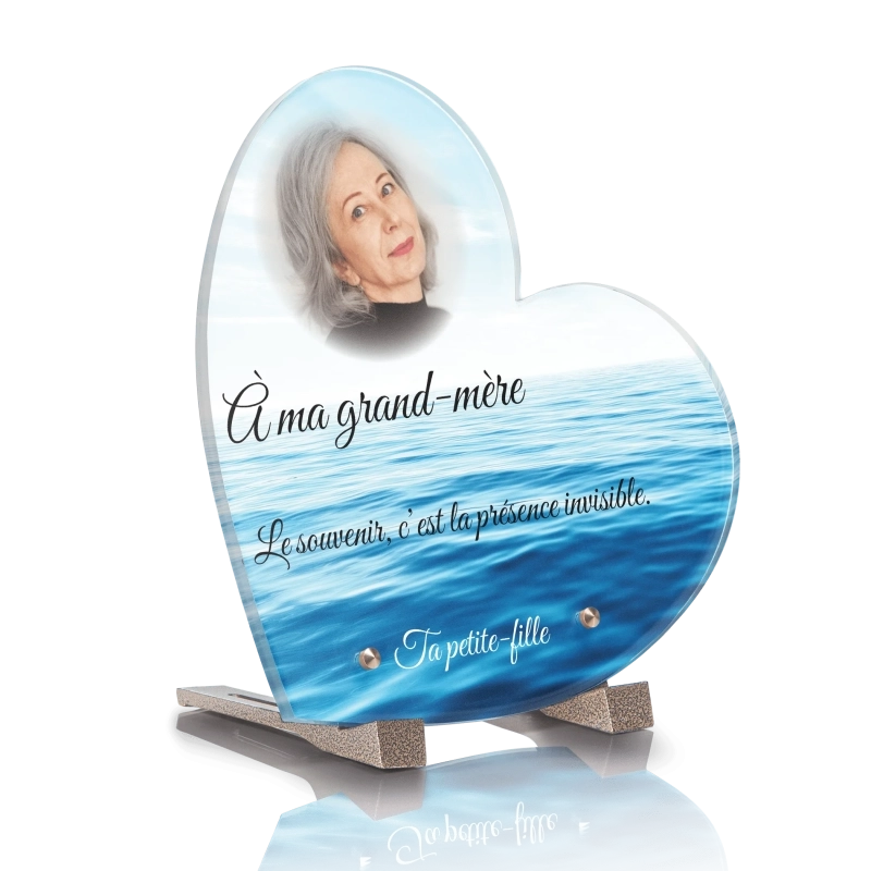 Plaque Funéraire Coeur Océan Horizon